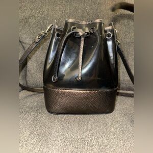 Elegant Black brown transparent Bucket Bag crossbody Zara